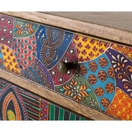 Giner y Colomer Consola Madera de Mango Pintada a Mano, 110x35.5cm