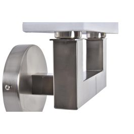 DKD Home Decor Lámpara Aplique Moderno Plateado Blanco Metal Poliester 25 x 14 x 24 cm