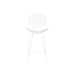 DKD Home Decor Taburete Scandi Blanco y Negro, PP y Metal, 51 x 50 x 104 cm, Altura Asiento 66 cm
