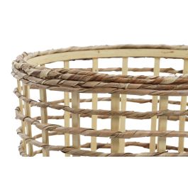 Juego de Cestas DKD Home Decor Marrón Natural (3 Piezas) (3 Unidades)