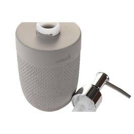 DKD Home Decor Dosificador Gris de Cemento y PP, de la Colección Basicos, con Dimensiones 16.5 cm Alto x 8.5 cm Largo x 8 cm Ancho
