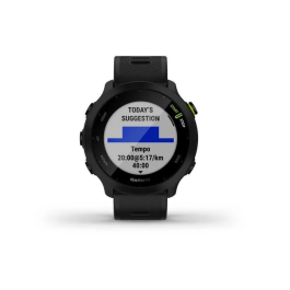 Garmin Forerunner 55 Reloj GPS, Pantalla Digital 1.04" 208 x 208 Pixeles, 42 mm, Silicona Negra