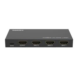 MicroConnect MC-HDMISWITCH0301-4K Conmutador HDMI 3x1 4K@60Hz con Control Remoto y Soporte HDCP 2.2