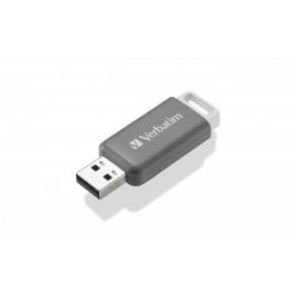 Verbatim V DataBar USB Drive 128GB USB 2.0 Deslizable Gris para Windows y Mac OS X