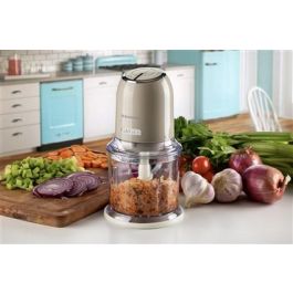 Ariete 438/03 Picadora Vintage Beige de 400W con 4 Cuchillas de Acero Inoxidable para Cocina de Estilo Retro