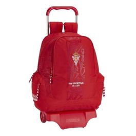 Safta Mochila 662+Carro 905 Real Sporting de Gijón 32x43x17 cm Poliéster