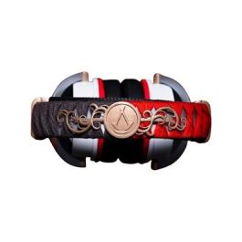 LEXIP Auriculares para PS5 Assassins Creed Shadows MENTOR Box Inalámbrico y alámbrico Juego Auriculares Negro Oro Rojo Blanco