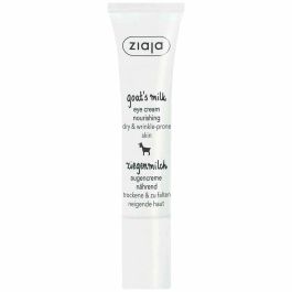 Ziaja Leche de Cabra Crema Contorno de Ojos Anti Ojeras y Bolsas, Hidratante y Reafirmante con Proteínas de Leche, 15 ml