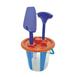 AVC Juego de Cubos de Playa con Pala, Rastrillo y Cedazo - Surtido de Colores - Modelos Surtidos