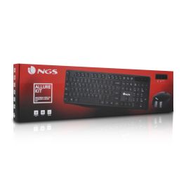 NGS ALLUREKIT Teclado y Ratón Inalámbricos 2.4GHz con Teclas Multimedia, Ratón Óptico 1200 DPI y Diseño Compacto Slim