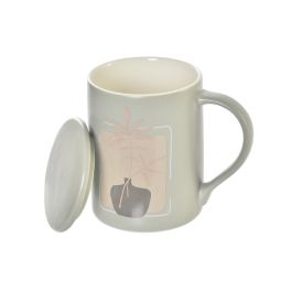 Mug Infusiones Scandi DKD Home Decor Verde Menta Beige 8 x 11 x 12 cm (12 Unidades)