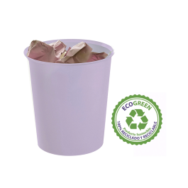 Archivo 2000 Papelera Ecogreen 18 Litros Malva Pastel 240x310 mm Material Resistente