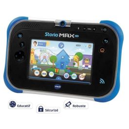 VTECH Storio Max 2.0 Blue Console - Tableta Educativa Infantil de 5 Pulgadas para Niños de 3 a 11 Años