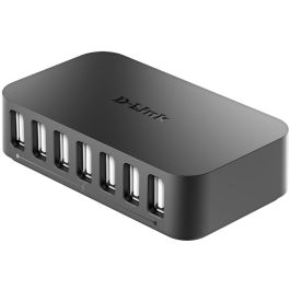 D-Link DUB-H7 Concentrador USB 2.0 de 7 Puertos con 2 Puertos de Carga Rápida, 480Mbps, Plug & Play, Compatible USB 1.1