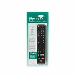 One For All URC1916 Mando a distancia universal para televisores Hisense, 100% compatible, no necesita programación, Negro