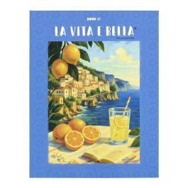 Home Deco Factory Libro-Caja Dolce Vita Viaggo e liberta, Dolce far niente, Solo amore e sole, La vita e bella Caja de almacenamiento decorativo 17x3,8x22 cm