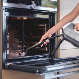 Eziclean CYCLOSTEAM P320 Aspiradora escoba a vapor 1800W, 35g/min, 84dB, 1L - Negro/Rojo