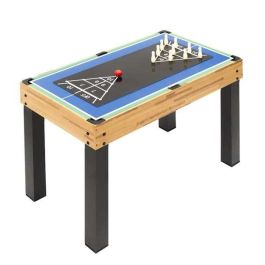 Mesa multijuegos de madera 12 en 1 124x61x81 cm Mesa multijuegos de madera 12 en 1 124x61x81 cm
