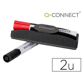 Q-connect Borrador Magnético para Pizarra Blanca con Rotulador Rojo y Negro, Compacto y Manejable Precio: 2.59000016. SKU: B1HECMZSPM