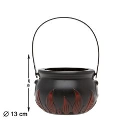 Cesta Olla Halloween para Caramelos y Golosinas de 13 cm Diámetro, PVC Negro. Accesorio para Disfraz Infantil Bruja/Mago Precio: 1.68999974. SKU: S1130206
