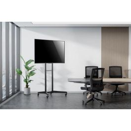 Neomounts FL50-540BL1 Carro Móvil Soporte de Suelo para Pantallas 37-70" Carga 50kg, Ajuste Altura 128.5-145cm, VESA 600x400 Negro