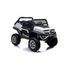 Coche mercedes unimog white bateria 12v 128 x 86 x 84cm runruntoys