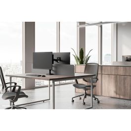Neomounts DS60-600BL1 Soporte Monitor Individual 10-32", 0-8 kg, Quick-fix, 180°-Stop, Ajustable, Negro