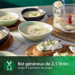 Philips HR7510 / 10 Procesador de Alimentos Compacto 800W Negro