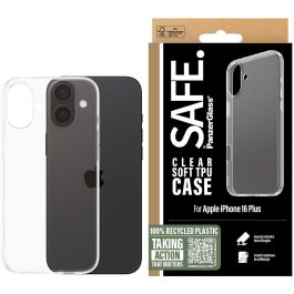 PanzerGlass Funda TPU Transparente para iPhone 16 Plus, Resistente a Rayones y Golpes, MIL-STD-810H