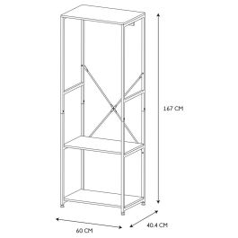 Home Deco Factory Perchero con 2 Estantes Colección Essentiel 60x40,4x167 cm
