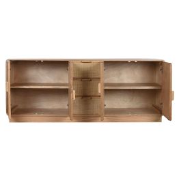 DKD Home Decor Buffet Tropical Natural Roble Ratán MDF Chapa con 3 Cajones 4 Puertas - 182x45x71 cm DKD Home Decor Buffet Tropical Natural Roble Ratán MDF Chapa con 3 Cajones 4 Puertas - 182x45x71 cm