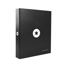 Antartik Carpeta 4 Anillas 40 mm Mixtas A4 Forrada Negro