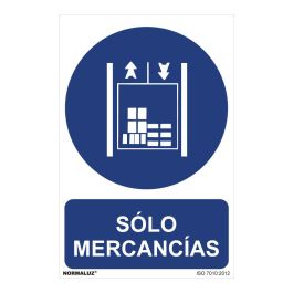 Normaluz Cartel "Solo Mercancías" PVC 0,7mm 30x40cm - Rótulos de Obligaciones