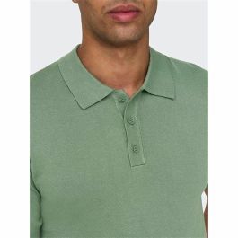 Polo de Manga Corta Hombre Only & Sons Onswyler Life Reg 14 Ss Knit Verde 7,5 ml