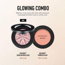 Bare Minerals GEN NUDE Colorete en Polvo Mineral #Pretty in Pink, Larga Duración, Acabado Natural y No Comedogénico, 6 gr