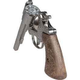 Revolver 8 tiros color plata 22x5x3,5 cm Revolver 8 tiros color plata 22x5x3,5 cm