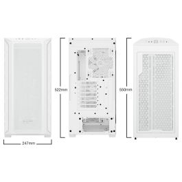 Be Quiet! SHADOW BASE 800 FX White Midi Tower ATX EATX Micro ATX Mini-ITX Iluminación Multi Acero Vidrio Templado ABS