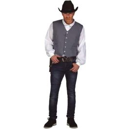 My Other Me Disfraz Chaleco Vaquero Gris para Adulto Talla M - 100% Poliéster