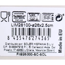 La Mediterranea Plato Llano Limoi 26 cm Iberica Brillo (6 Unidades)