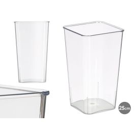 Giftdecor Jarrón Cuadrado Acrílico Transparente 24.5 cm Alto, 14x14 cm y Base 11x11 cm (24 Unidades) Precio: 76.4999994. SKU: B1H78PKHET