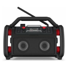 Perfectpro RockPRO - Radio digital de obra resistente IP65, DAB+/FM, Bluetooth 5.0, 4 altavoces, 30W, pantalla, batería recargable, negro/rojo Precio: 290.0491. SKU: B12XJLNJMG