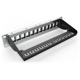 DIGITUS Patchpanel 1HE 12-Port Modular schw.