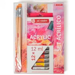 Talens Art Creation Set Acrílico 12 Tubos x 12 ml Colores Surtidos con Pinceles y Bloc de Notas Talens Art Creation Set Acrílico 12 Tubos x 12 ml Colores Surtidos con Pinceles y Bloc de Notas Precio: 19.49999942. SKU: B18QCXZHBS