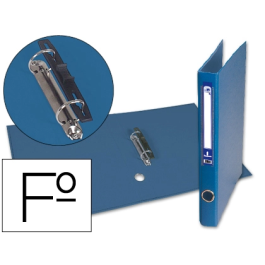 Liderpapel Carpeta 2 Anillas 25mm Folio Forrado Papercoat con Ollao y Tarjetero Color Azul Precio: 4.9904272. SKU: B16LYS7PPZ