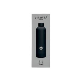Antartik Botella Portalíquidos Isotérmica de Acero Inoxidable Libre de BPA, Doble Capa, Frío 24h/Calor 12h, Negro, 500 ml