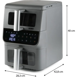 Domo Freidora sin aceite DO550FR Doble depósito 3,5 L + 6,5 L 10 programas 2500 W