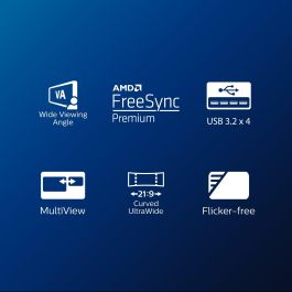 Philips 346E2CUAE/00 Monitor VA WQHD Curvo de 34" (3440x1440) 100Hz 4ms USB-C HDMI DisplayPort VESA Negro