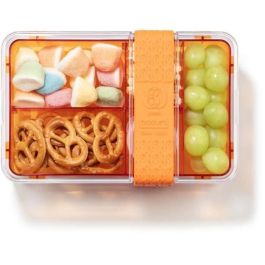 Bodum BOD0699965609375 Fiambrera Bistro Compartimentada con Cubiertos, Llama Naranja
