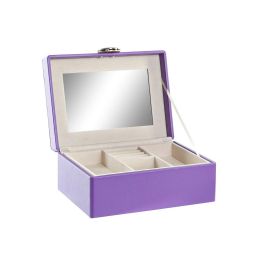 Caja-Joyero DKD Home Decor Lila Madera MDF 17 x 13 x 8,5 cm