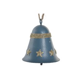 DKD Home Decor Campana Navidad Moderna Metal Azul 6.5x7.5x6.5 cm (12 Unidades)